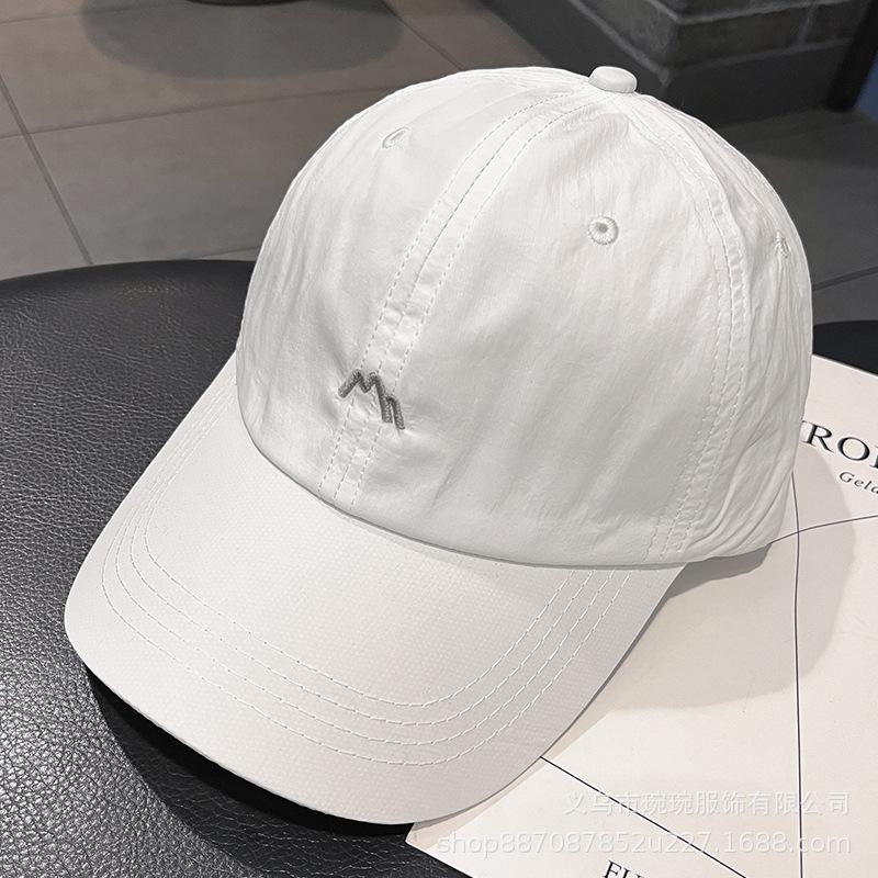 Light and fast-drying breathable baseball hat men's and women's summer versatile soft top sun protection visor hat Xiaoshan embroidery cap