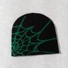 Hot-selling Y2K Spiderweb Knitted Hat European American Style Trendy Winter Beanie Jacquard Pattern 48-50cm Head Circumference