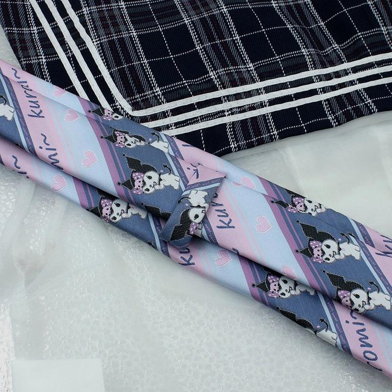 Trendy Arrowhead Type Tie With Kuromi And Sanrio Stripes