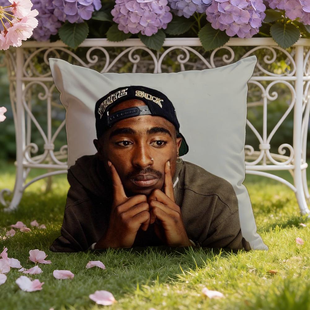 2P-PAC Tupac S-Shakur Cushion Cover Home & Car Dual-Scene Pillow Cover: Reversible for Premium Comfort