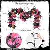 Flexible Artificial Maples Leaf Stem Halloween Decoration Black Silk Leaves for Fireplaces and Window Displays