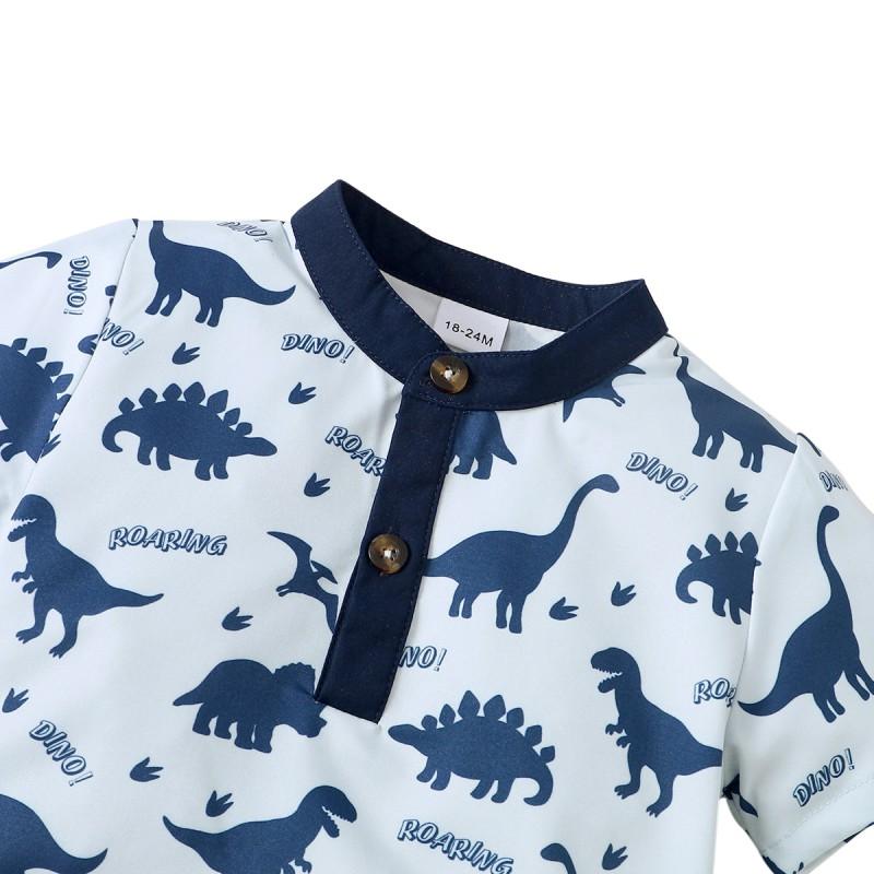 Toddler Boy Clothes Little Boys Summer Outfits Short Sleeve Clothing Dinosaur T-Shirt & Shorts Sets