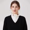 Woman Blouse Tops Ruffle Lace False Collar Sweater Shirt Decorative Fake Collar Detachable Stand Collar Clothes Accessories