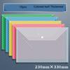 10/20Pcs A4 Color File Bag Thickened Plastic Large-capacity Waterproof Snap-on Storage Bag for Archives Test Papers and Books
