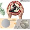 2D Flat 1pc, 8x8 in, Printed Aluminum Metal Signage, Motocross Exclusive Parking Area Theme Decoration, Suitable for Door Decoration, Wall, Home