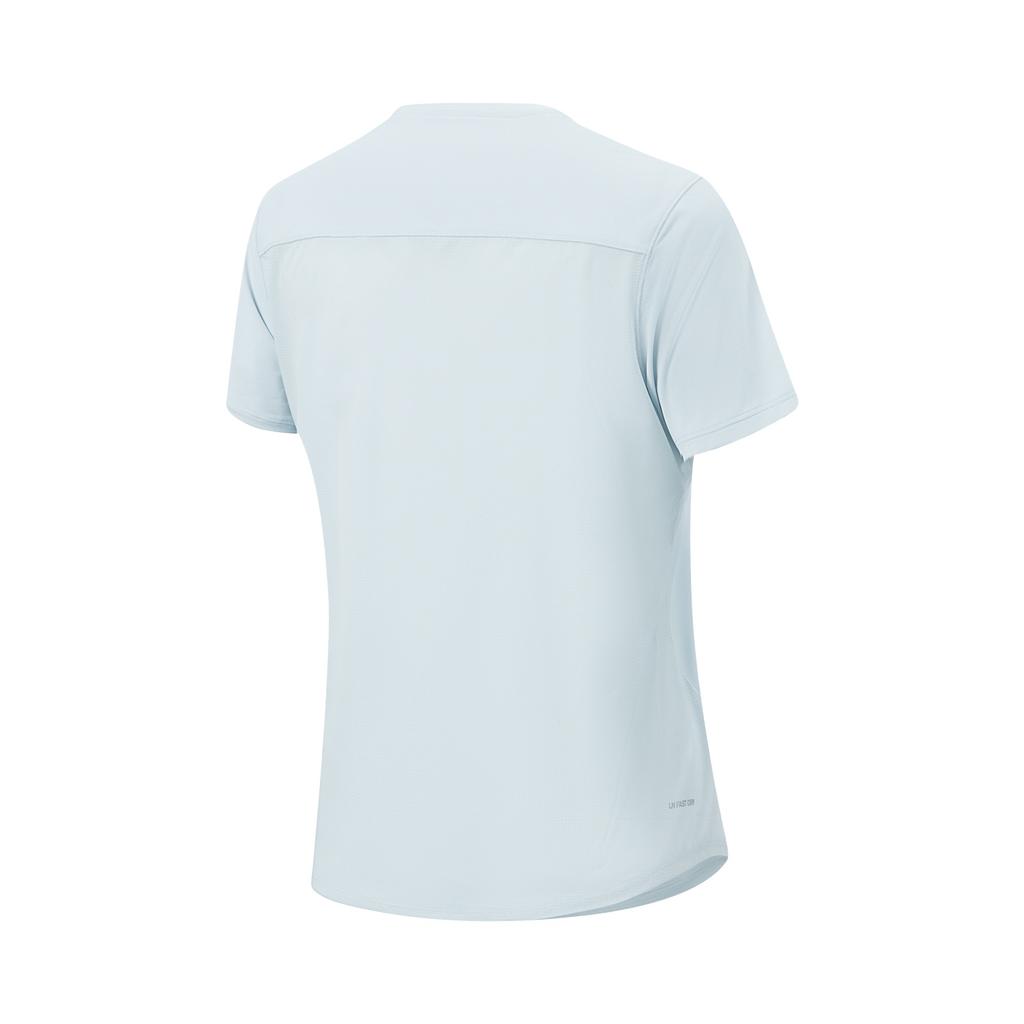 Li Ning Fitness Series Round Neck Logo Letter Stitching Short Sleeve T-Shirt Women Tops ATSW334-9