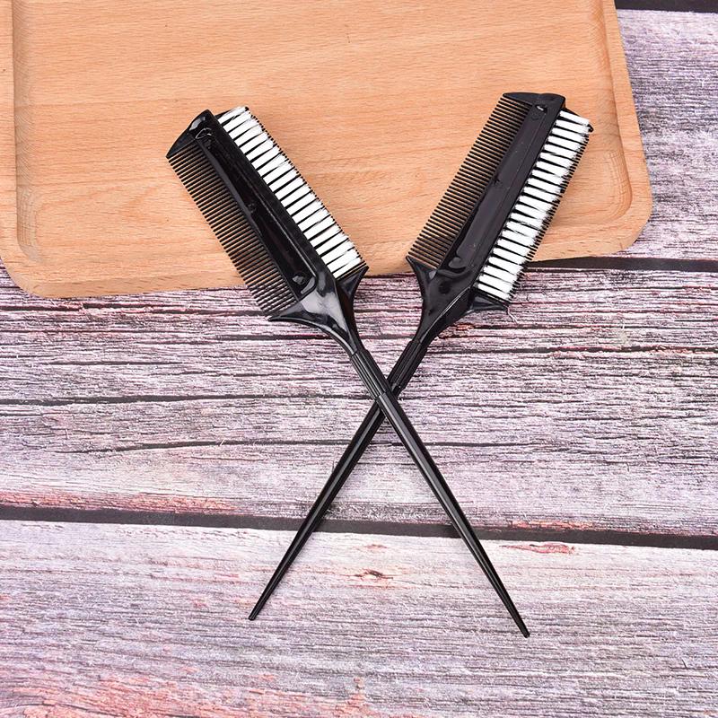 Professional Hairdressing Double Side Dye Comb with Nylon Hair Drying Brush Tinting Combs Hair Color Brush Hair Styling Tools