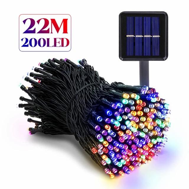 D2 LED Solar Lamp Outdoor Lights Christmas 8 Modes Solar String Lights Waterproof Solar Fairy Light Christmas Decor Decoration