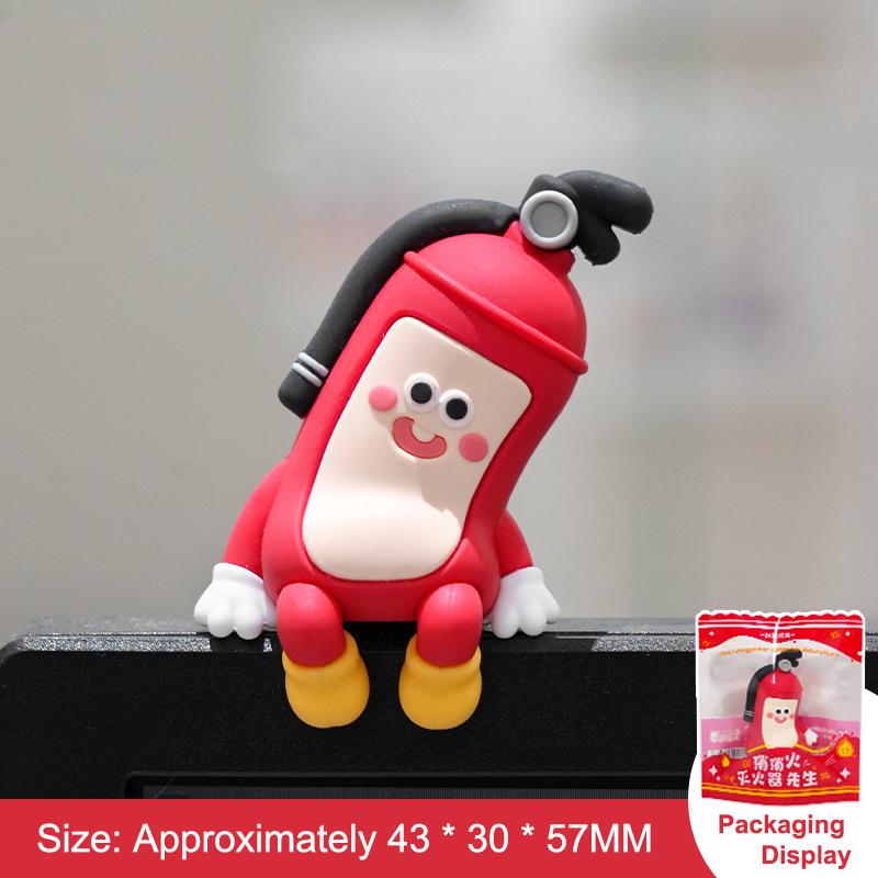 Mr. Extinguisher Mini Party Decoration Creative Central Control Screen Doll Ornaments Funny Resin Office Decor Wholesales 2026