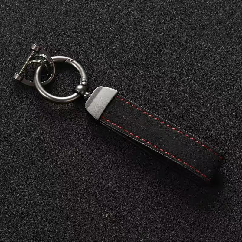 Suede Leather Car Keychain High-Grade Luxury Key Rings Holder Buckle Alcantara Bag Pendant Charms Best Gift for Christmas Xmas