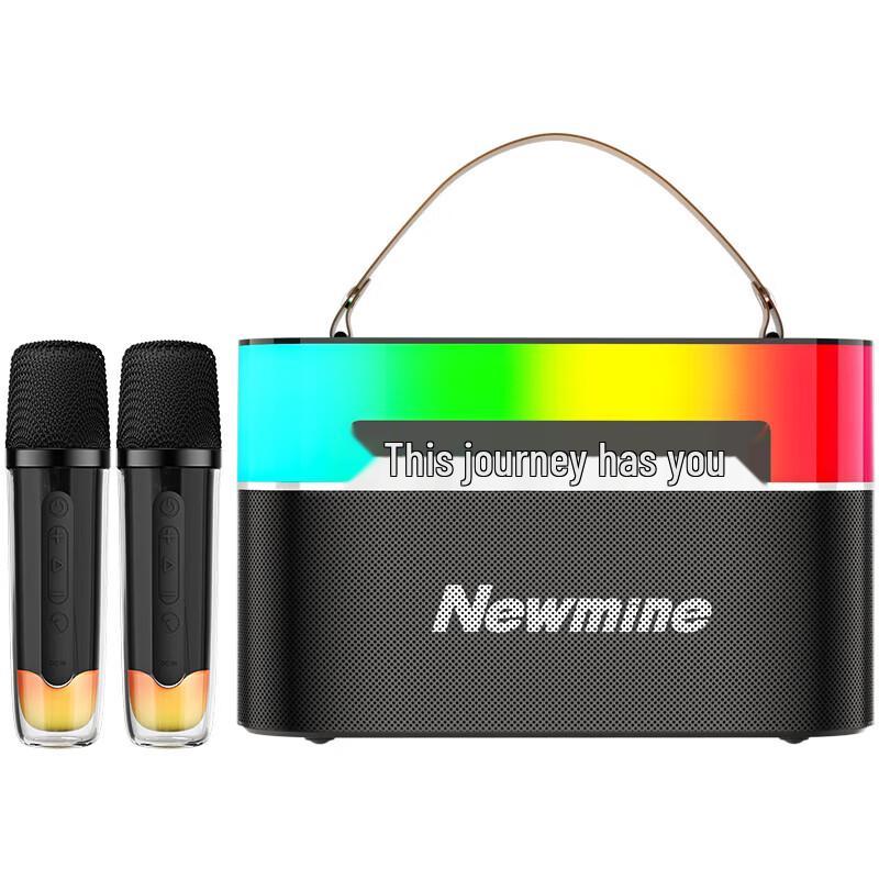 Newmine MC75 Portable Outdoor Bluetooth Karaoke Speaker with Dual Mics