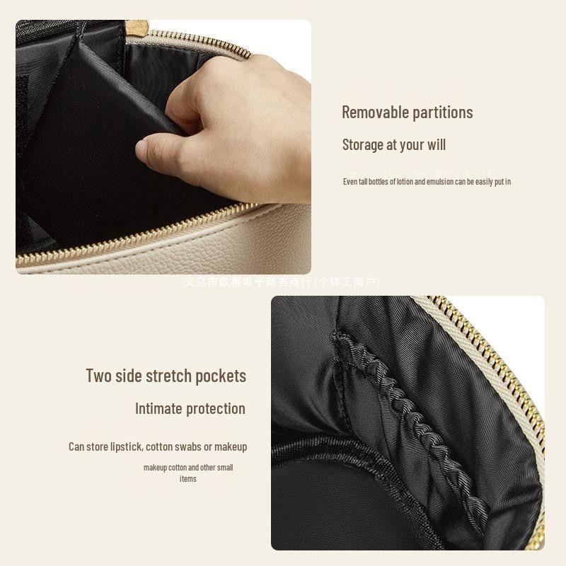 Retro Style Multifunctional Makeup Bag – Large Capacity Travel Case for Brushes, Skincare, and Toiletries.