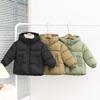 Children's Winter Down-Filled Jacket: Thickened Hooded Warm Coat for Babies