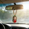 Marys Statue Car Interior Decoration,Virgin Marys Crochet Charm Religious Figurines Hanging Decors Spiritual Blessing Gift