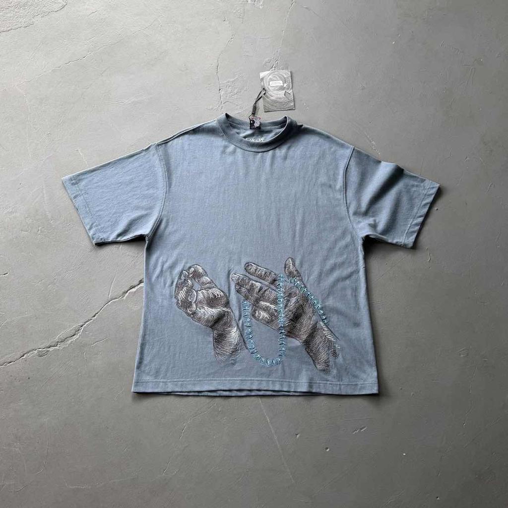 RogueWave High Quality T-shirt New Trend Casual Loose Embroidered Pattern Short Sleeve Tee