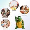 Middle Finger Turtle Figurine Resin Cartoon Turtle Statue Desk Buddy Hand-Painted Turtle