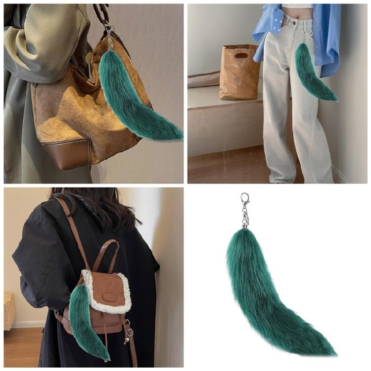 Unique Key Charm Colorful Pendant Animal Tail Pendant Key Ornament Bag Pendant