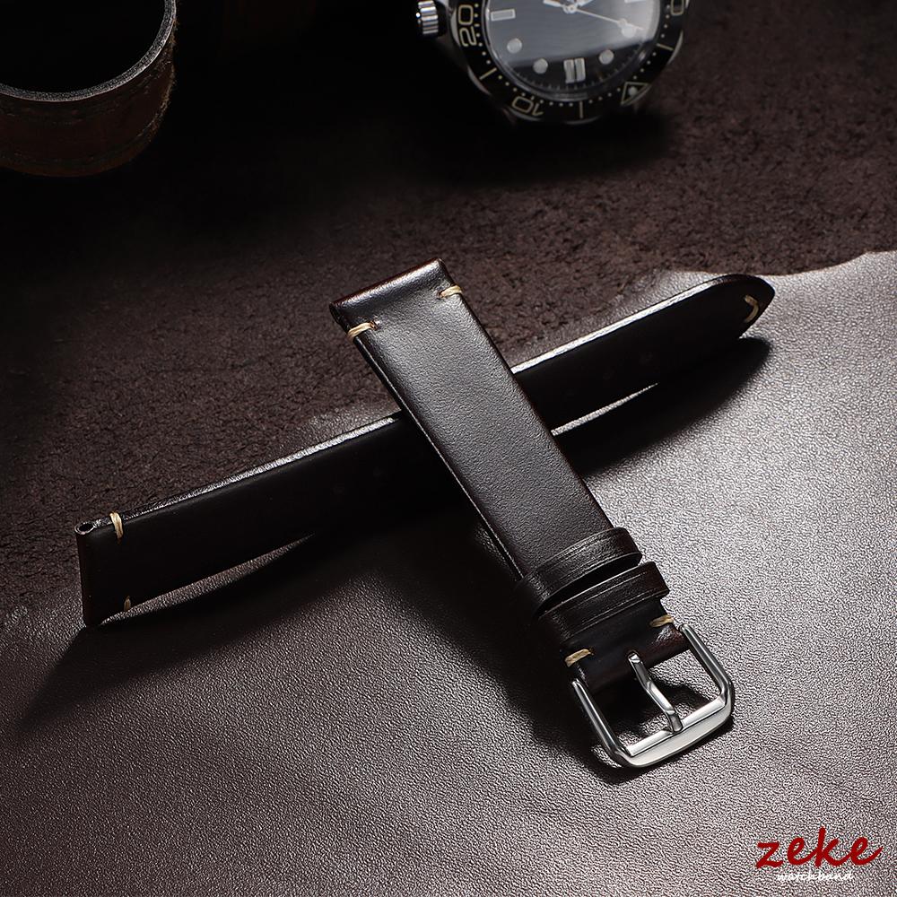 18mm 20mm 22mm Stisching Cowhide Watchbands Men Women Soft Calfskin Business Watch Straps Vintage Brown Black Bracelet Wristband