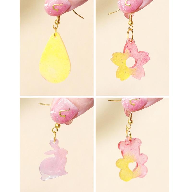 Silicone Earring Mold Kit for DIY Jewelry Crafting Unique Epoxy Dripping Glue Earring Mold Jewelry Mould for DIY Lovers