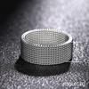 Huitan Metal Couple Ring for Women/Men There Different Colors Simple Finger Jewelry Versatile Party Daily Fashion Accessories