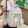 Color Block Junior High School Student Schoolbag Women's Large Capacity Travel Backpack Student Backpack