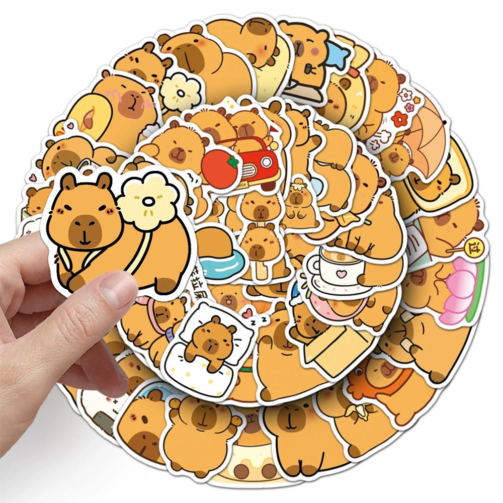 10/30/50/100pcs Funny Cute Animal Capybara Stickers Kawaii Graffiti Decal Toy DIY Notebook Phone Stationery Car Kid Sticker Gift