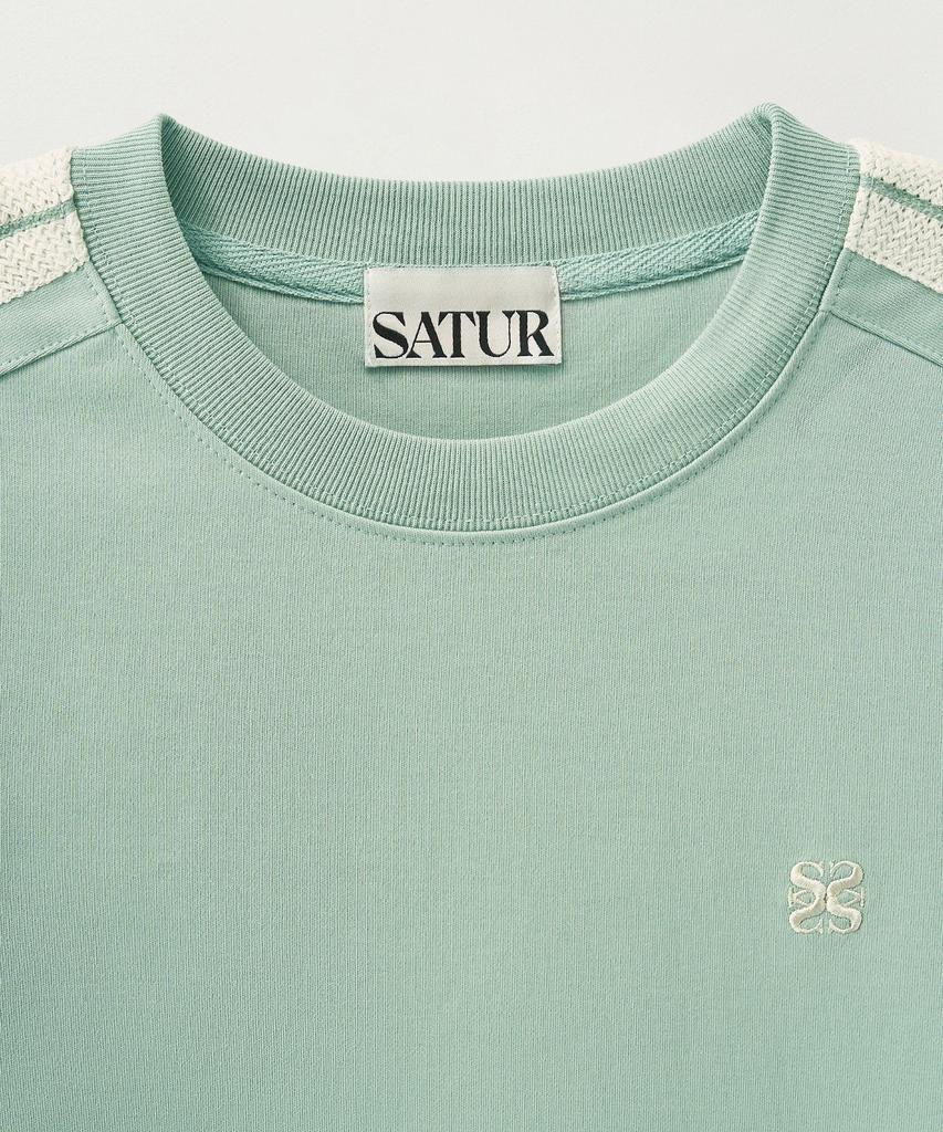 Seteo (W) Lawton Crop Half Sweatshirt Khaki