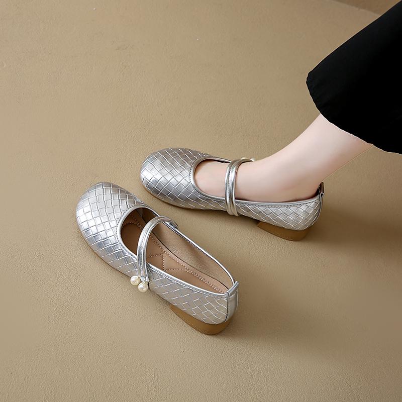 2025 Spring Summer Style Beautiful Shallow Mouth Single Shoe Women Simple Comfortable Versatile Flat Sole Single Shoe