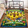 Brazil Soccer Team Designed floor mat, suitable as a non-slip mat for the living room or bedroom sofa