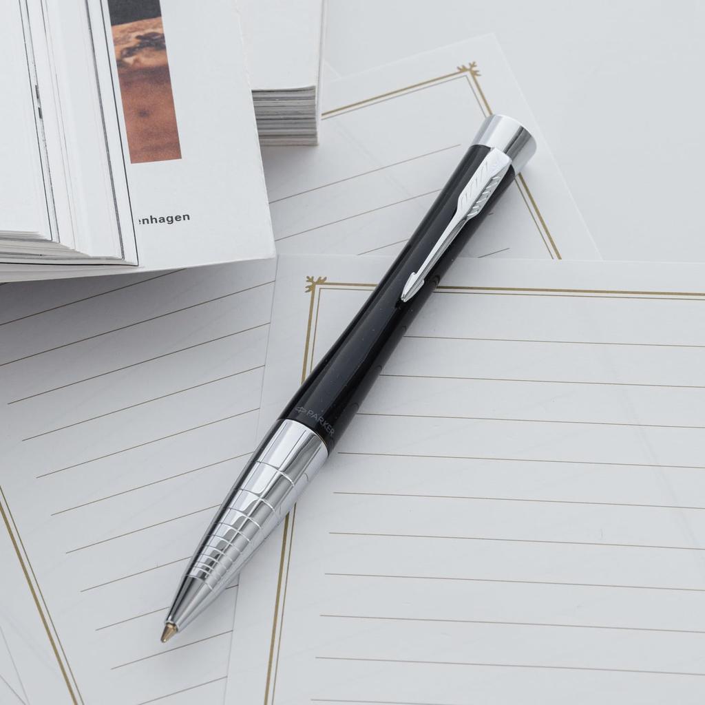 PARKER Urban Premium Rack Black Shizzle CT Ballpoint Medium Gift Officially Product Number 2194678 Pen, Nib, Oil-Based, Boxed, Imported,