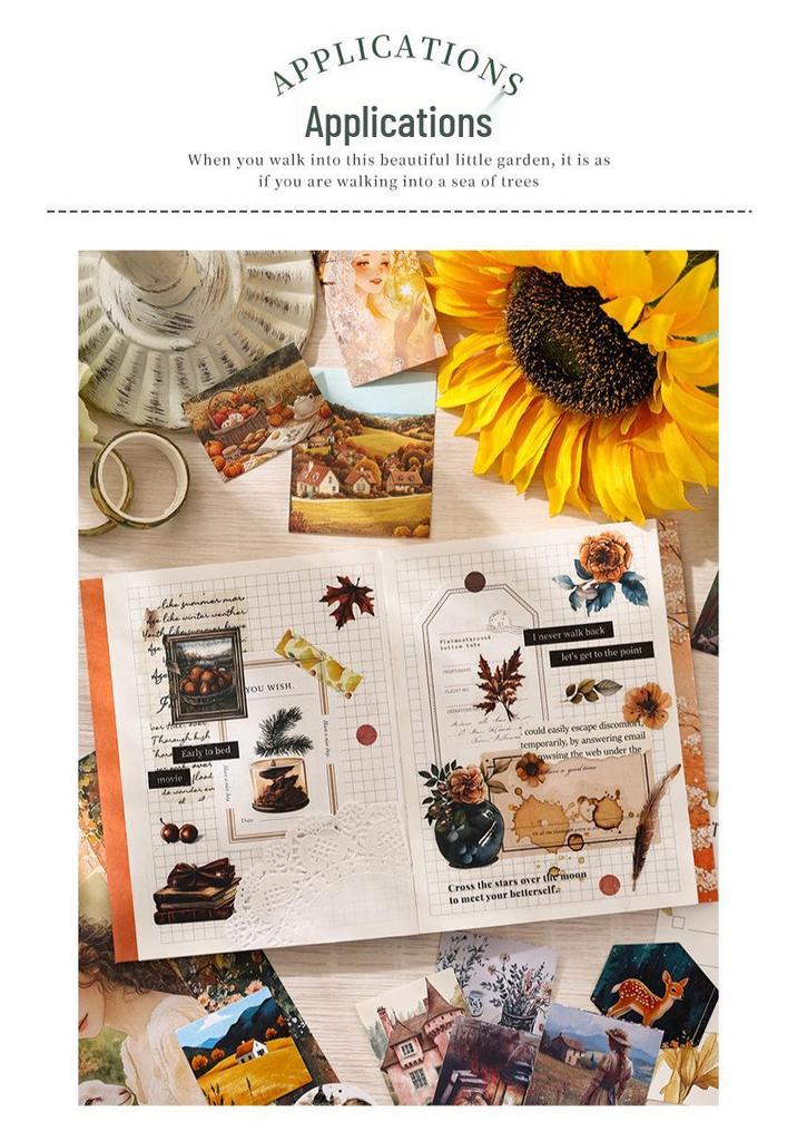 Retro DIY Scrapbook Gift Set: Journal & Stationery Supplies Box