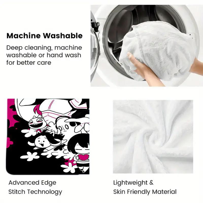 Undertale 2D Flat Pattern Flannel Blanket High Quality All Seasons Warmth and Comfort Perfect for Christmas Gifts.PMT0914214