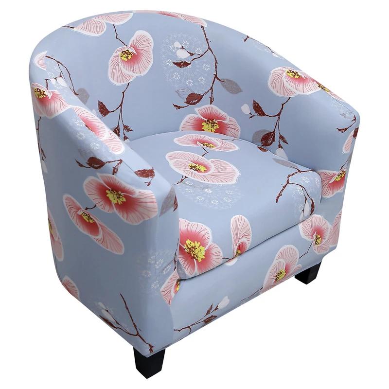 Stretch Club Chair Covers Printed Armchair Cover for Bar Counter All-inclusive Slipcover Washable Tub Couch Cover Home Decor