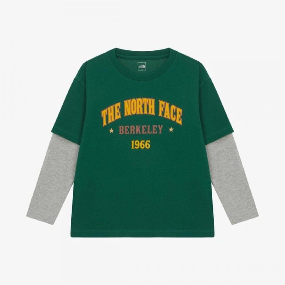 

The North Face Kids Long Sleeve Tee Jungle Green Nt7tr52t