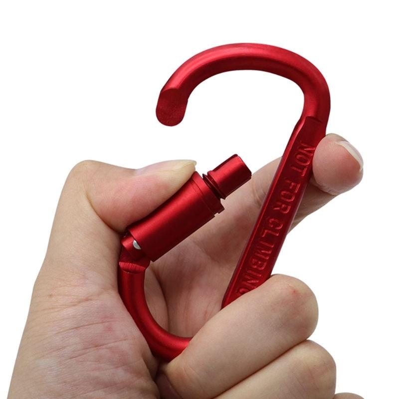 Robuster Twistlock D-Form Schnalle Felskletterkarabiner Ersatz Aluminiumlegierung Bergsteiger D-Ring Clip