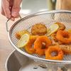 Stainless Steel Frying Oil Strainer Basket with Mesh Heat-Resistant Skimmer for Deep Fryer Cooking