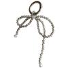 Delicate Keychain with Beaded Bowknot Phone Charm Unique Keyring Cute Pendant for Car Bag Wallet Backpack