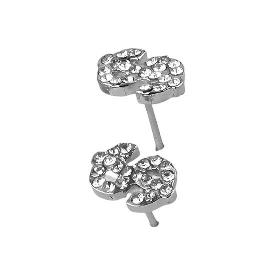 1 Pair Rhinestone Money Stud Earrings for Women, Glittering Shiny Money Sign Earrings, Jewelry Gift for Teens Girls, Ladies