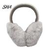 Winter Ear Warmers for Women Women's Muffs, Soft Faux Rabbit Fur Wind Resistant Sports Commuting, Plush Fluffy Cold Weather Outdoor Earmuffs
