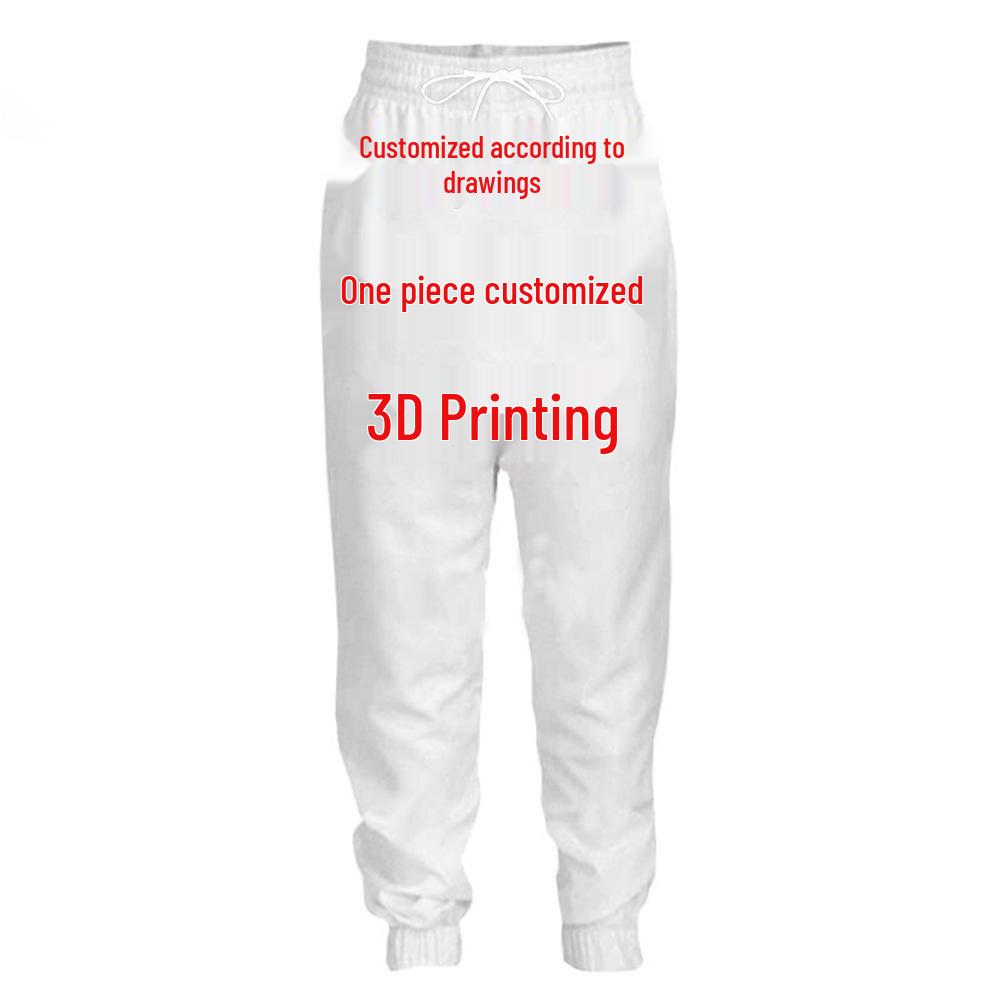 Pantaloni de trening lungi casual pentru bărbați cu imprimeu 3D, toamnă 2025 - Stil european și american