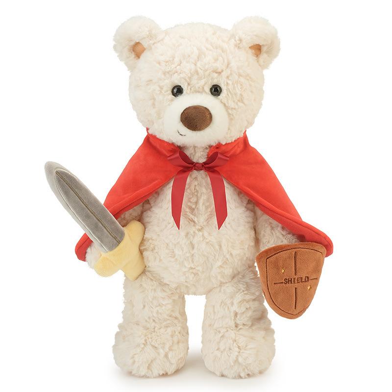 Hug Bear Doll Plush Toy Warrior Teddy McGee Bear Doll Cute Birthday Gift Children's Ragdoll