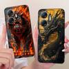 For Infinix Hot 30 5G X6832 Cool Dragon Tiger Pattern Phone Case For Infinix Hot30 5G Black Silicone Soft Cases