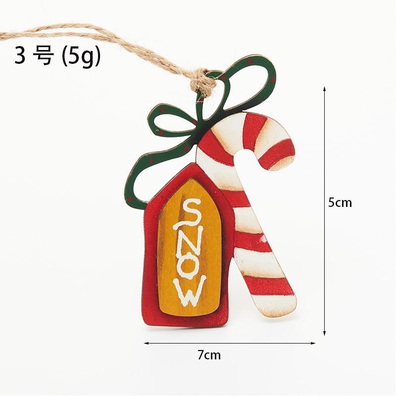 NEW Wooden Christmas Tree Gift Pack Pendant Retro Christmas Tree Decor Drop Ornament Christmas Party Supplies for Home Decor