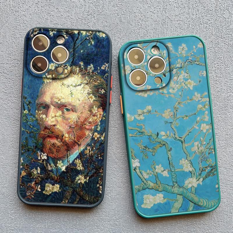 Retro Van Gogh Oil Paint Phone Case For iPhone 17 16 15 11 13 12 14 Pro MAX 15 14 Plus XR XS X Vintage Shockproof Cover Funda