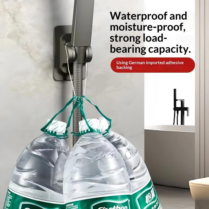 2Pcs Universal Shower Head Holder No Drill Showerhead Bracket Adjustable Wall Mounted Holder For Bathroom Accessories