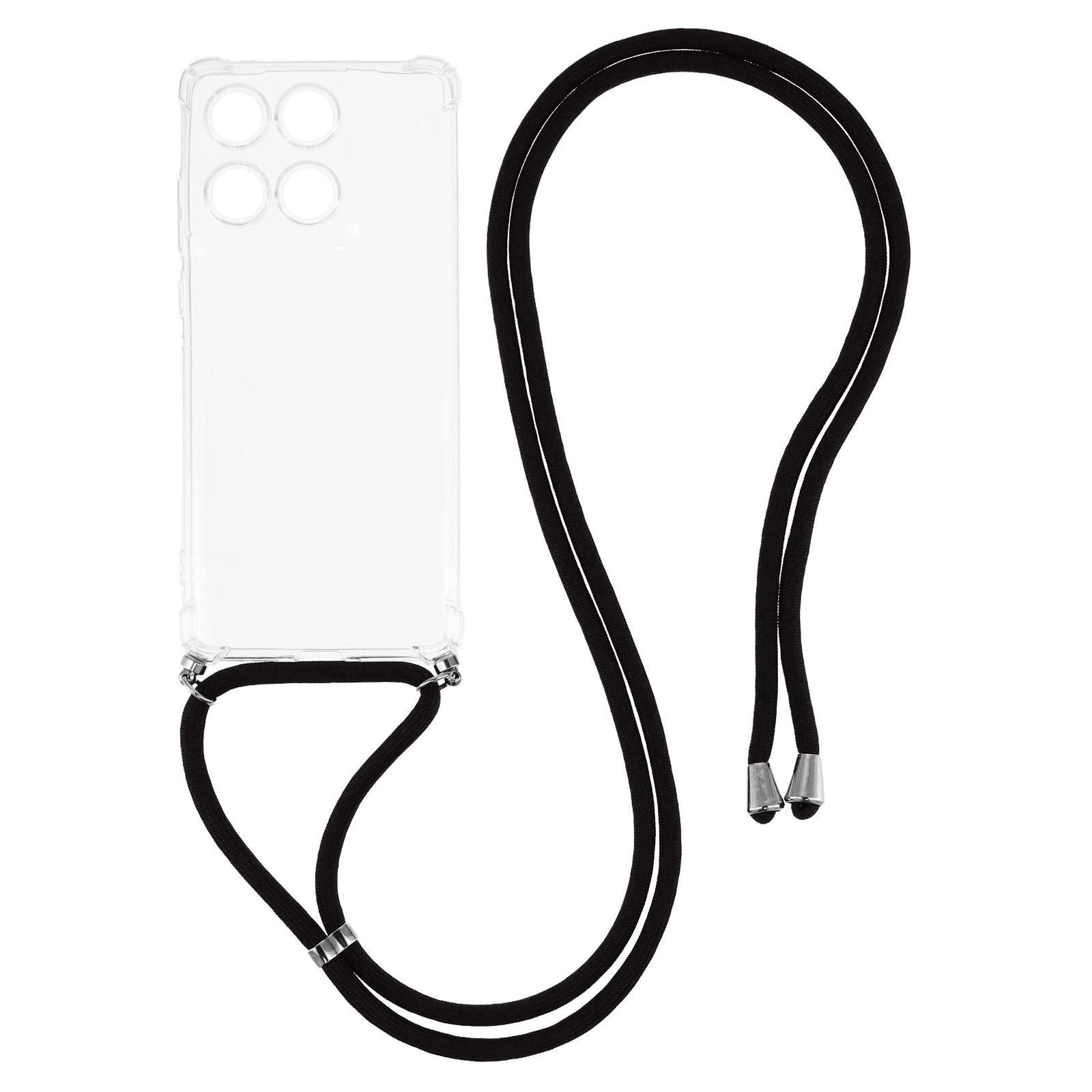 

For Motorola Edge 60 5G Case Reinforced Corner TPU Clear Phone Cover with Lanyard A