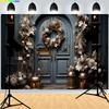 Merry Christmas Day Living Room Decoration Photography Backdrops Fireplace Winter Wedding Party New Years Photo Background XH-83