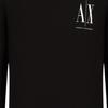 Armani Exchange FW22 Letter Crew Neck Straight Long Sleeve T-Shirt Men Tops Black 8NZTPL-ZJH4Z-1200