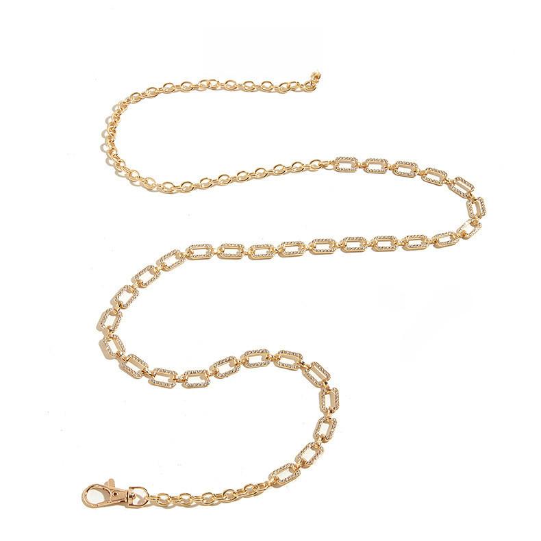 Diamond Square Hole Waist Chain Metal Accessories Dress Waist Decoration Chain
