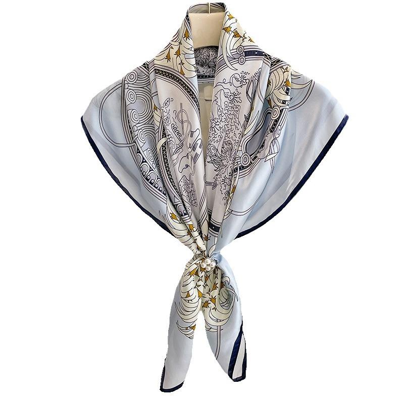 Hangzhou silk 91 square scarf scarf silk scarf women's 111 mulberry silk spring and autumn foreign style high-end shawl mother model
